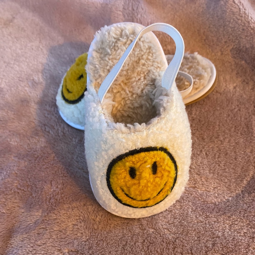 Smiley face baby slipper